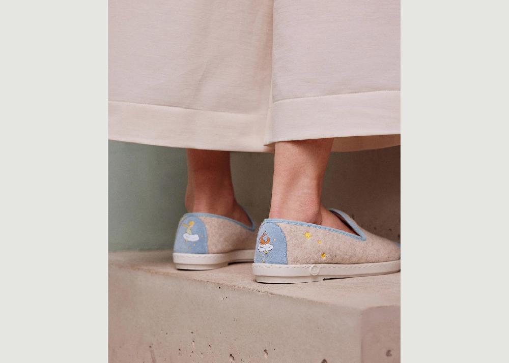 L'exception Chausson Femme Collab' X Le Petit Prince Beige Angarde