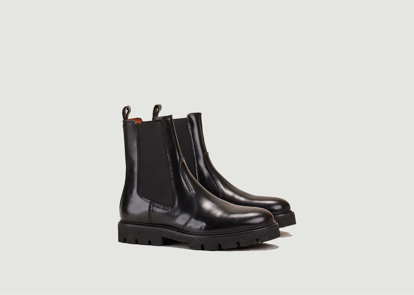 L'exception Chelsea Boots En Cuir Box Raoul Noir Odaje Ex M.Moustache