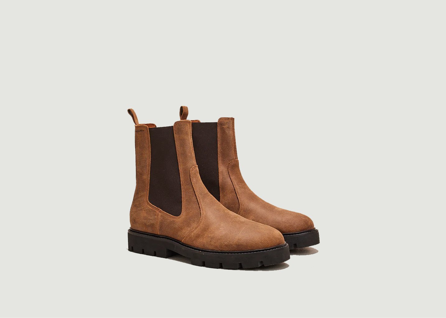 L'exception Chelsea Boots En Cuir Suédé Huilé Raoul Marron Odaje Ex M.Moustache