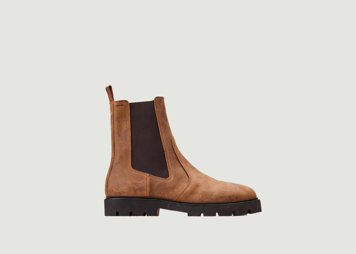 l'exception Chelsea boots en cuir suédé huilé Raoul Marron Odaje ex M.Moustache