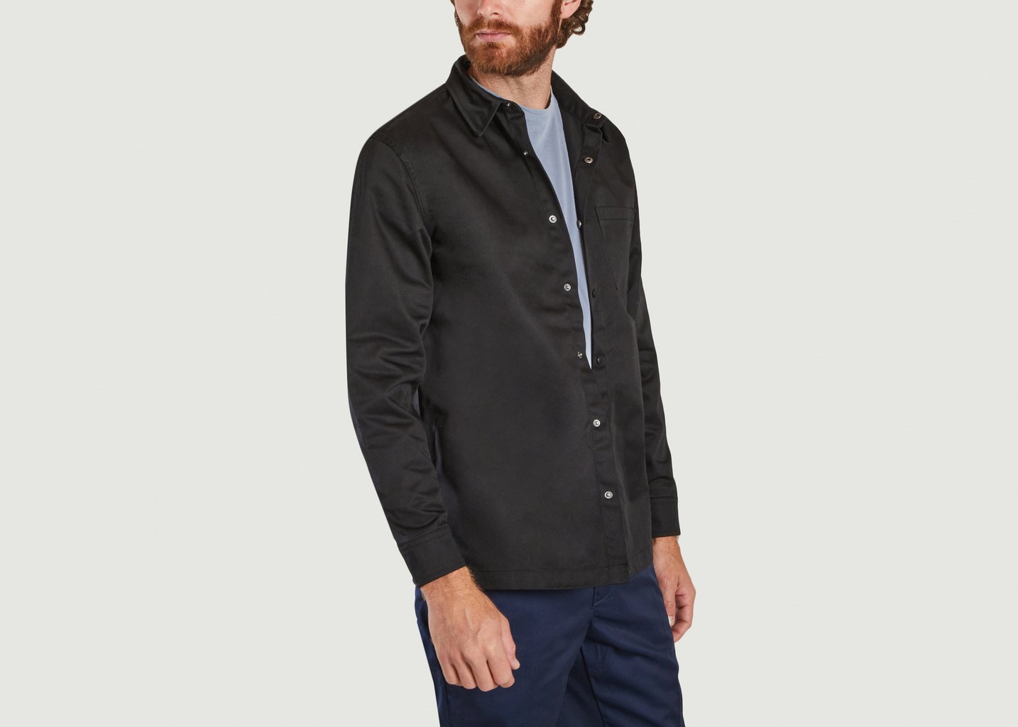 L'exception Chemise à Boutons Pression Noir M.C. Overalls