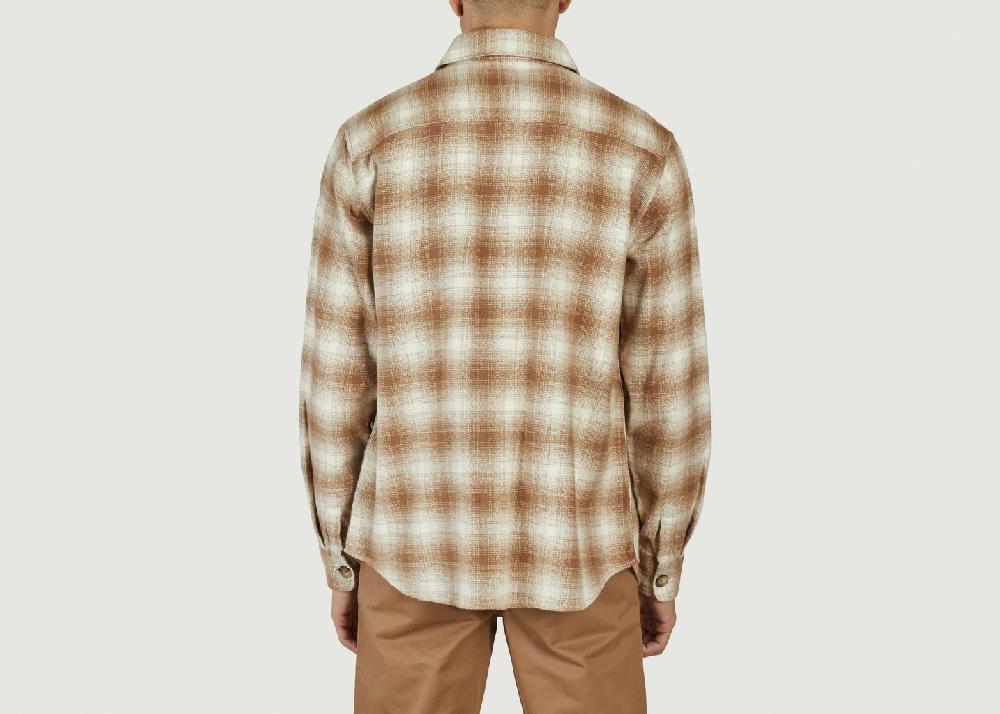 L'exception Chemise à Carreaux Beige Knowledge Cotton Apparel
