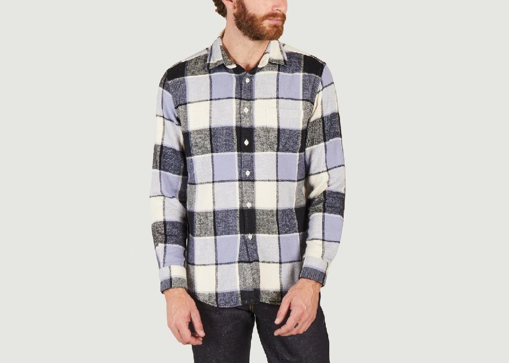 l'exception Chemise à carreaux Bleu Pétrole Portuguese Flannel