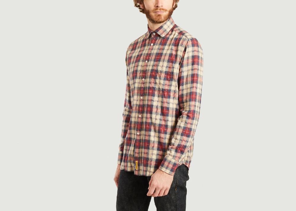 L'exception Chemise à Carreaux Bradford Beige B.D Baggies