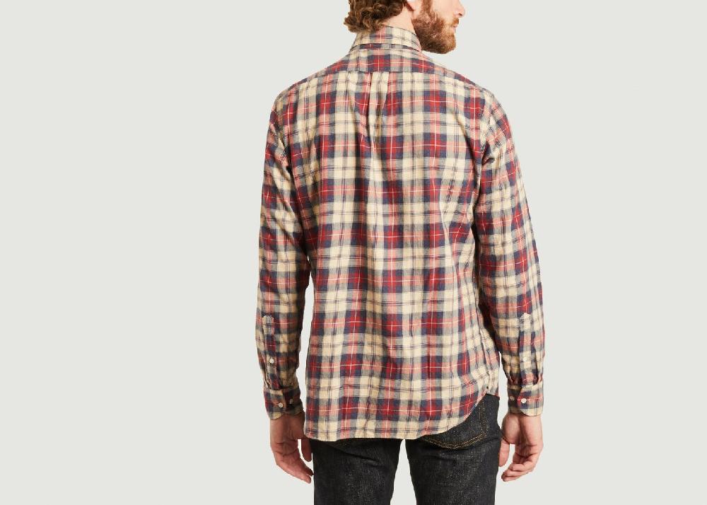 L'exception Chemise à Carreaux Bradford Beige B.D Baggies