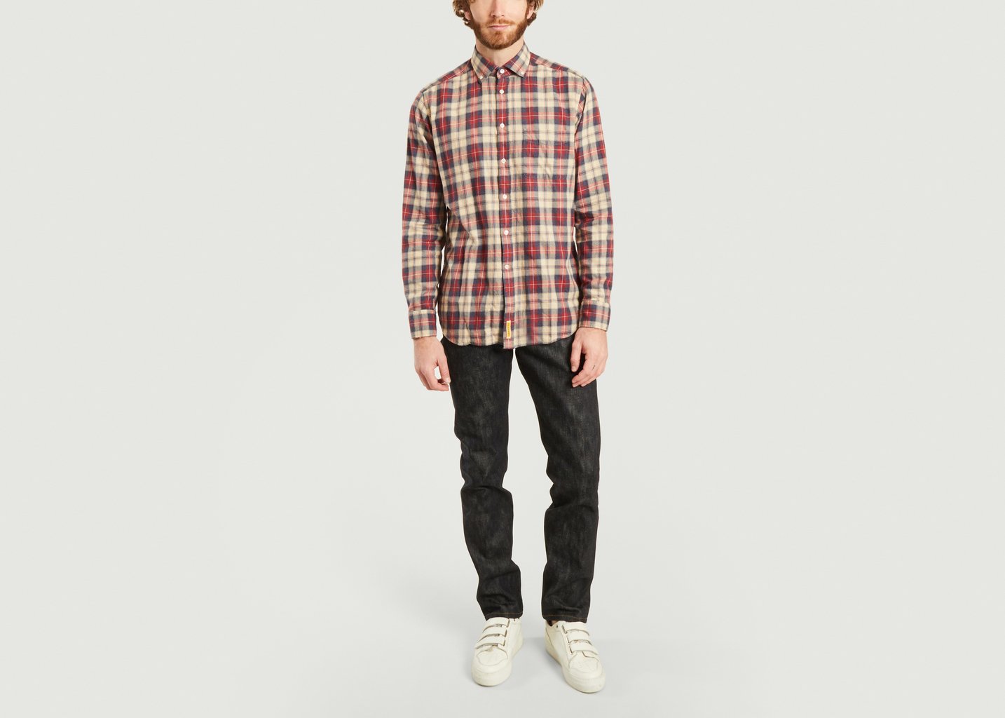 L'exception Chemise à Carreaux Bradford Beige B.D Baggies