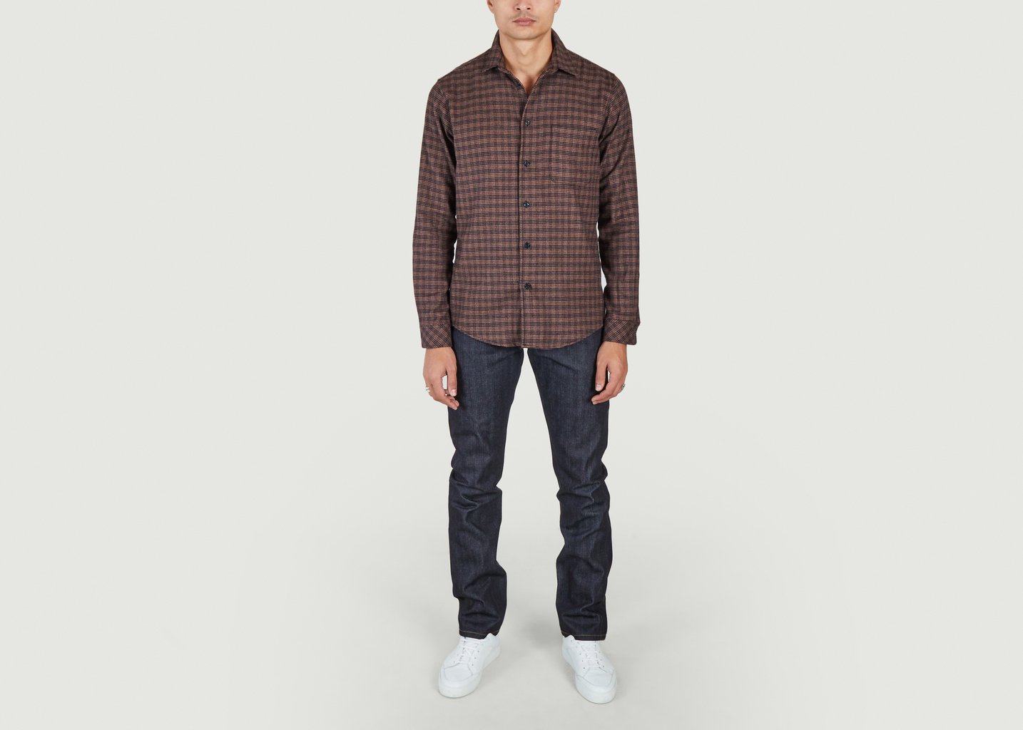 L'exception Chemise à Carreaux Liam 14424 Marron Samsoe & Samsoe