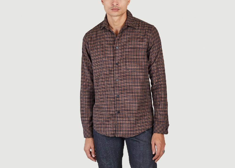 l'exception Chemise à carreaux Liam 14424 Marron Samsoe & Samsoe