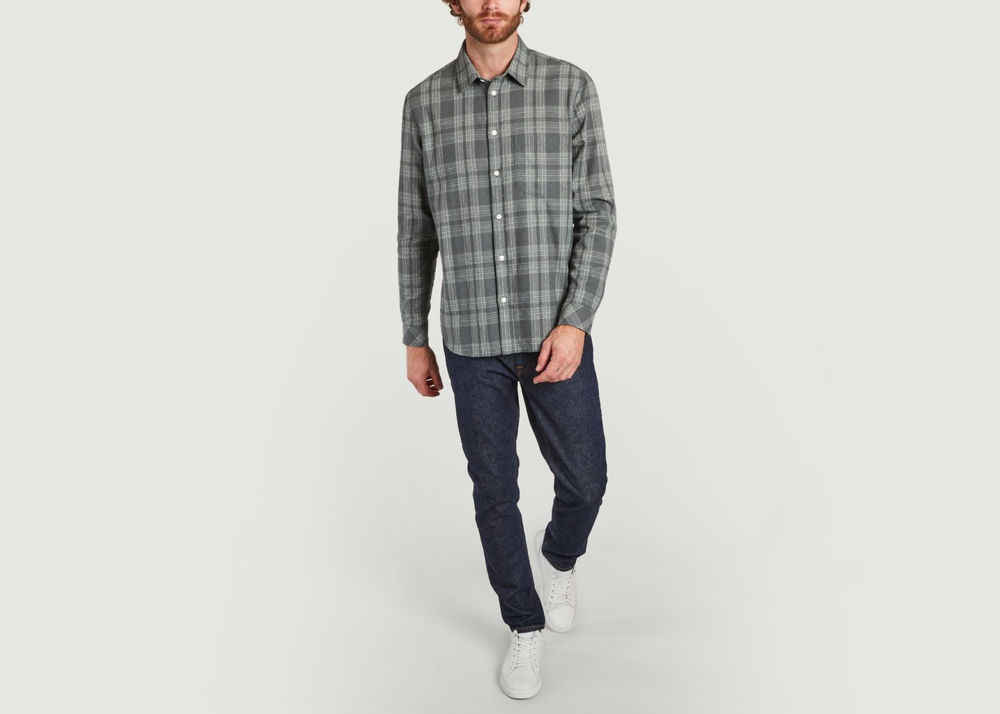 L'exception Chemise à Carreaux Liam Gris Samsoe & Samsoe