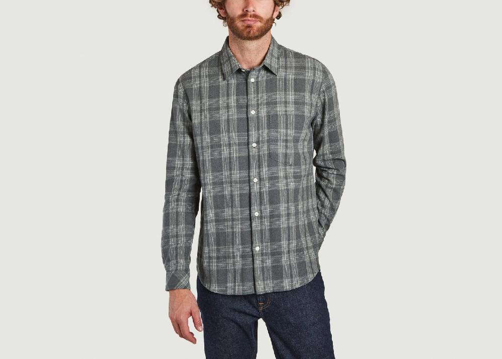 l'exception Chemise à carreaux Liam Gris Samsoe & Samsoe