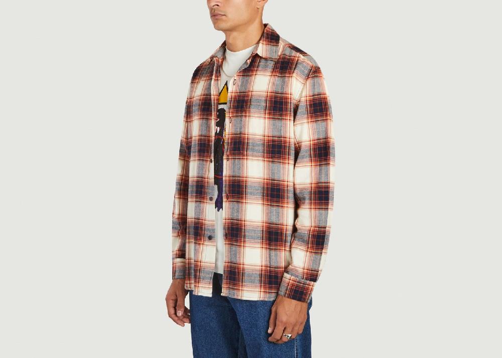 L'exception Chemise à Carreaux Newick Rouille Wax London