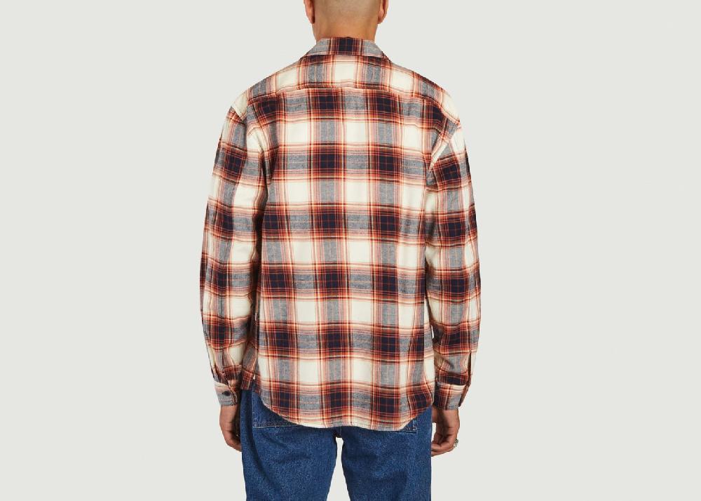 L'exception Chemise à Carreaux Newick Rouille Wax London