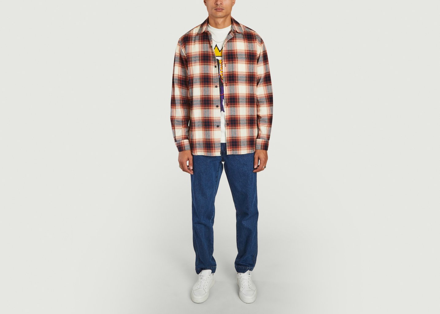L'exception Chemise à Carreaux Newick Rouille Wax London