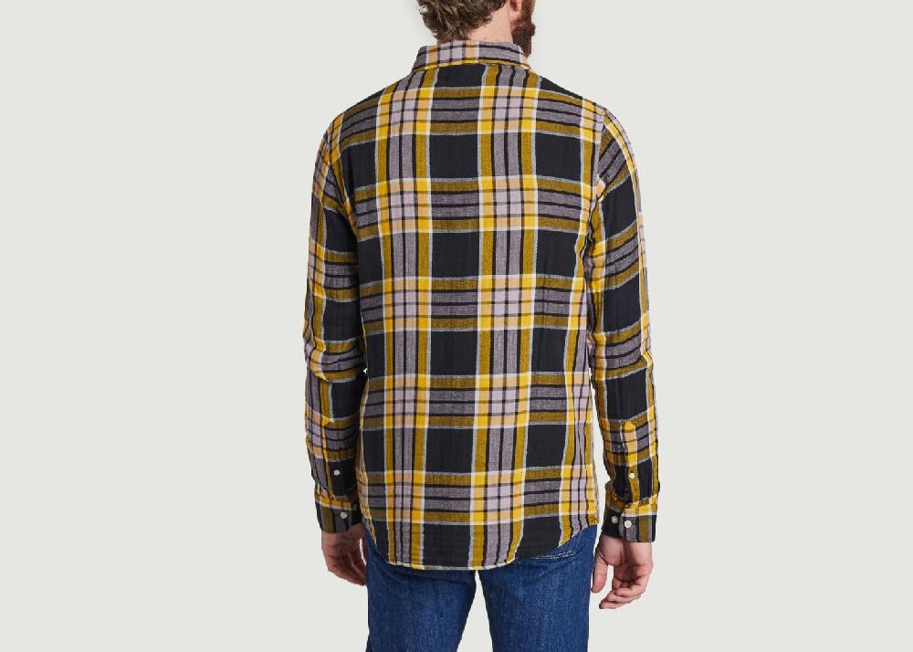 L'exception Chemise à Carreaux Noir Knowledge Cotton Apparel
