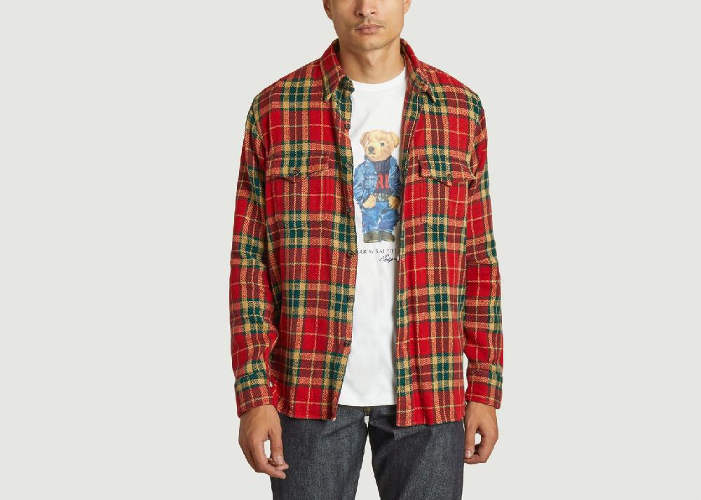 l'exception Chemise à carreaux Rouge Polo Ralph Lauren