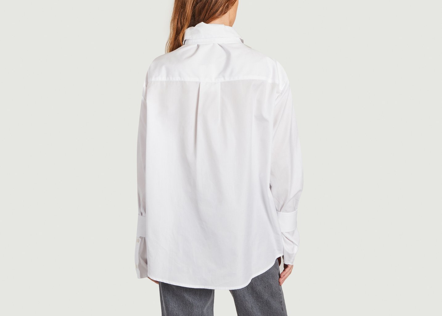 L'exception Chemise à Double Col Coco Blanc Façon Jacmin