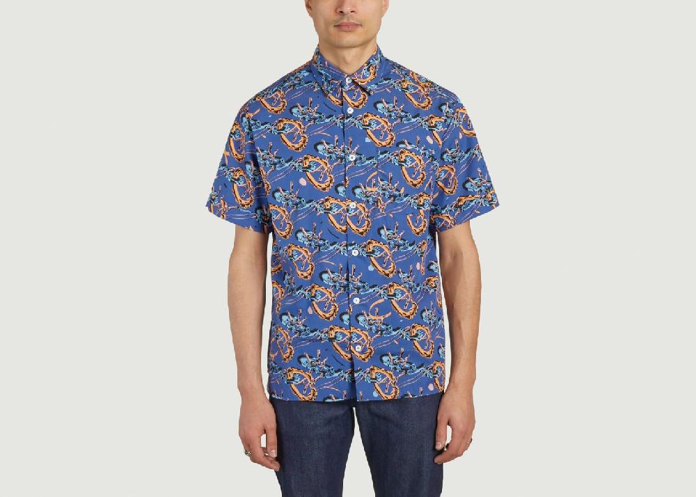 L'exception Chemise à Manches Courtes Ross Bleu APC Paris