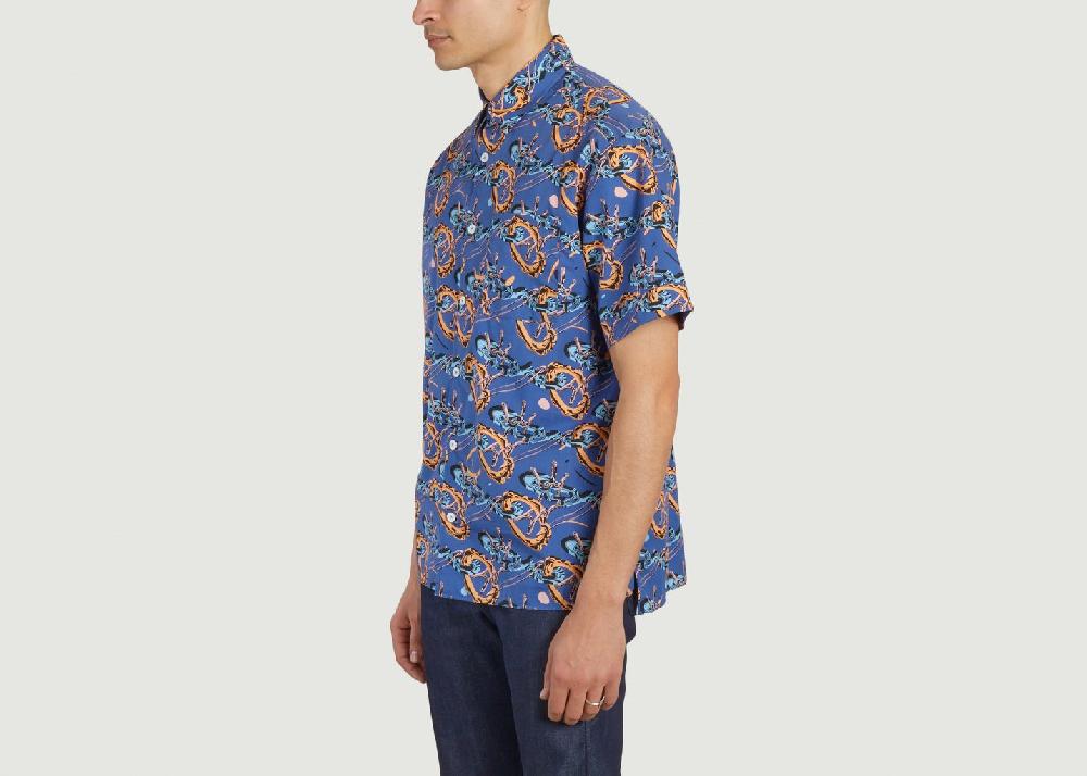 L'exception Chemise à Manches Courtes Ross Bleu APC Paris