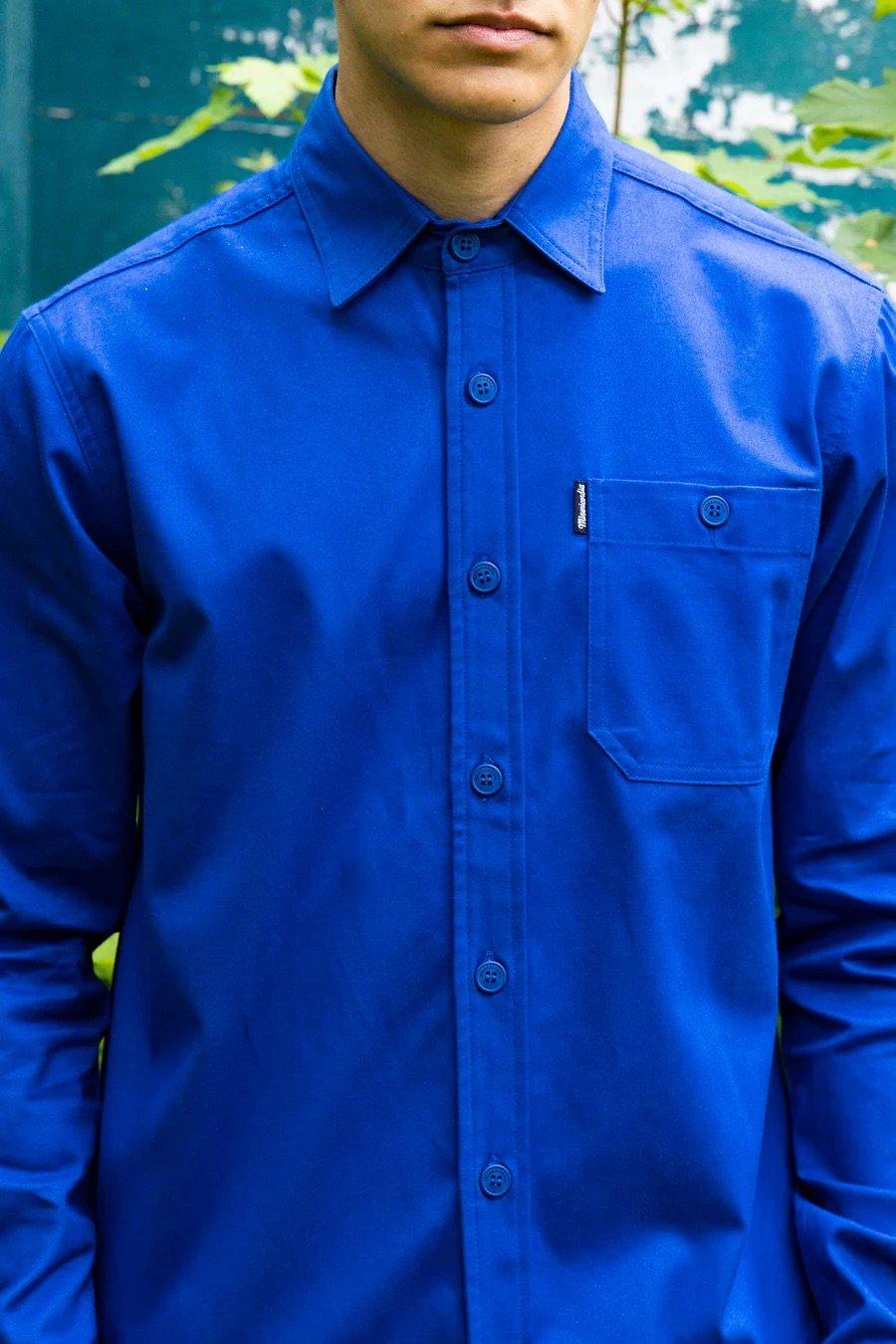 L'exception Chemise à Poches Poitrine Bleu électrique Misericordia