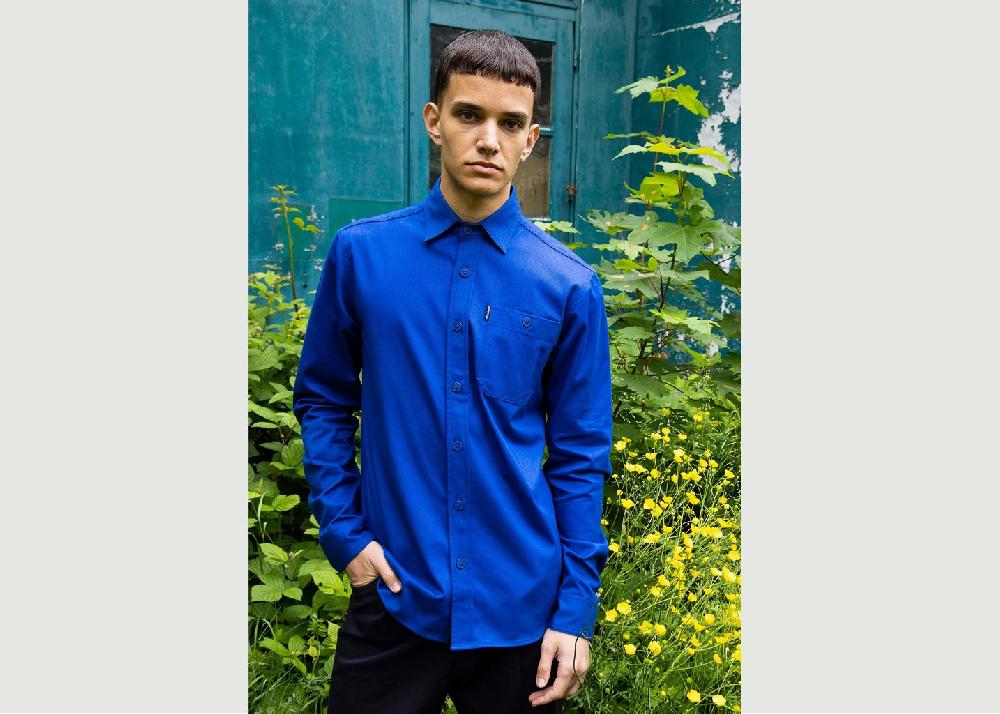 l'exception Chemise à poches poitrine Bleu électrique Misericordia