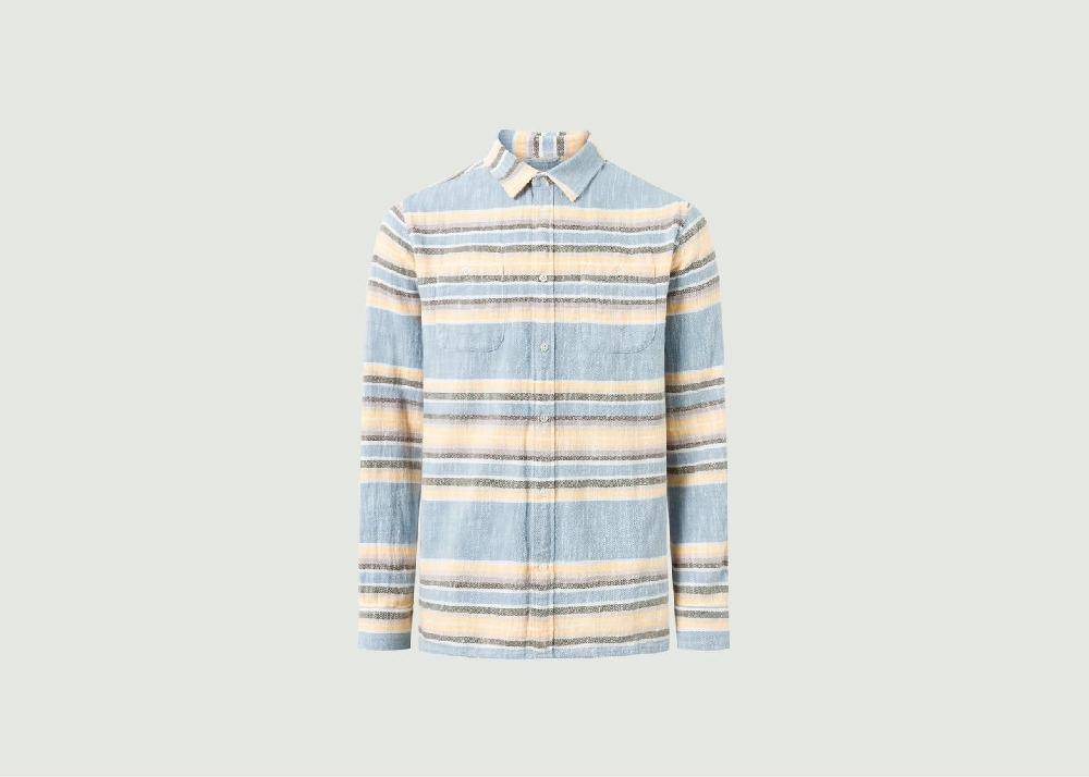 l'exception Chemise à Rayures Multicolore Knowledge Cotton Apparel
