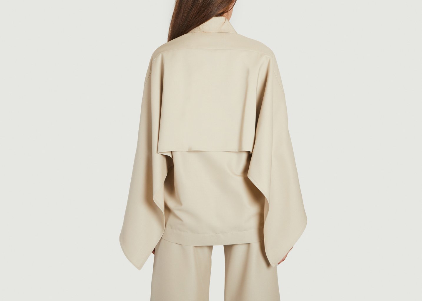 L'exception Chemise à Volant Beige Benjamin Benmoyal