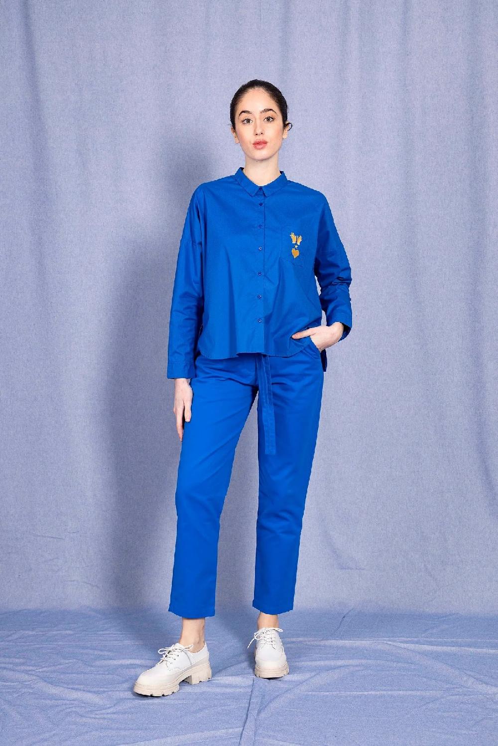 L'exception Chemise Alanis Bleu électrique Misericordia
