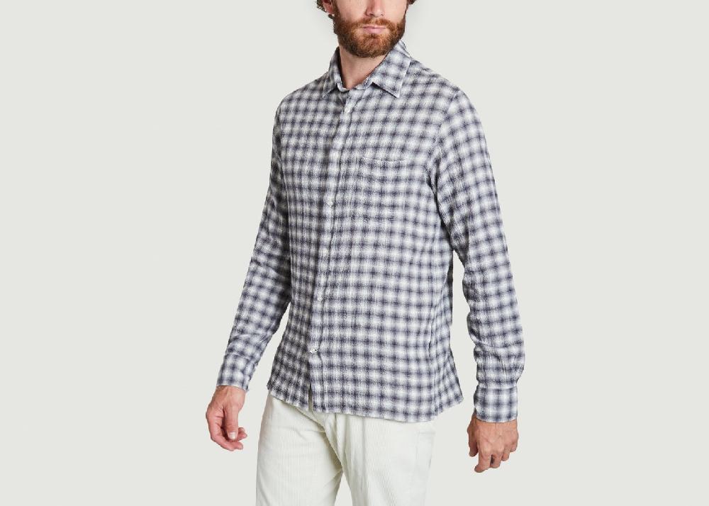 L'exception Chemise Alex Seersucker Gris Officine Générale