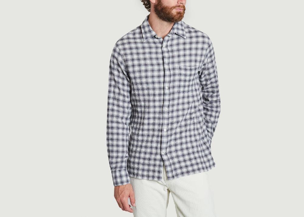 l'exception Chemise Alex Seersucker Gris Officine Générale