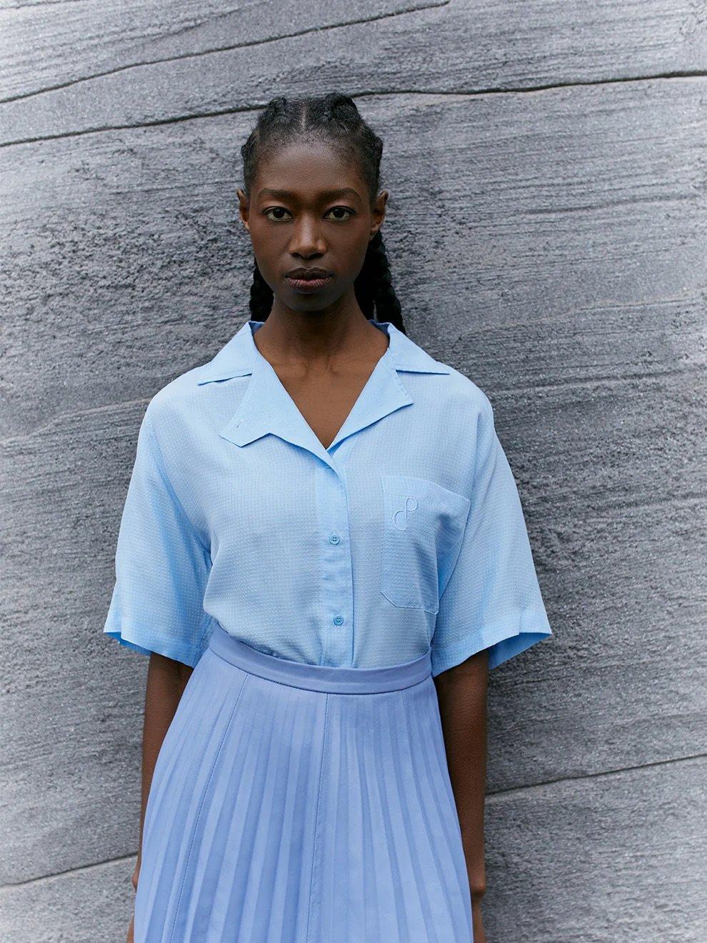 L'exception Chemise Alpha Bleu Clair Christine Phung