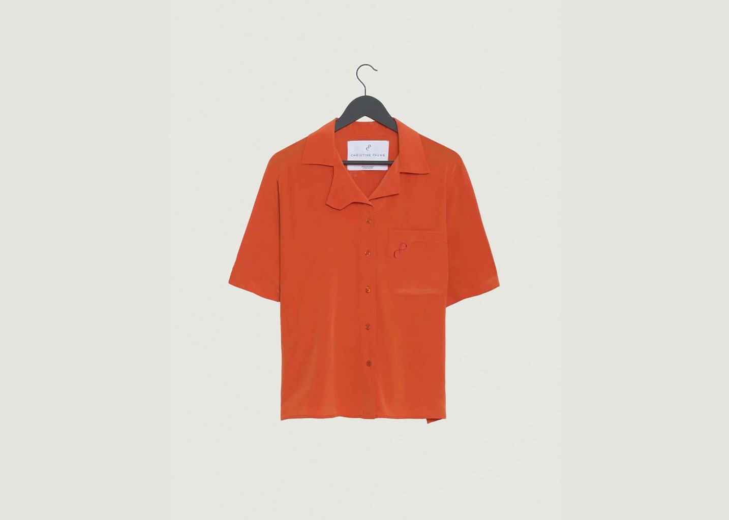 l'exception Chemise ALPHA Soie Corail Christine Phung