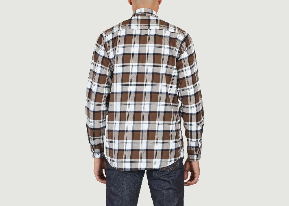 L'exception Chemise Anton En Flanelle Brossée à Carreaux Multicolore Norse Projects