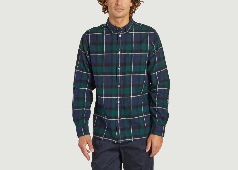 l'exception Chemise Anton en flanelle brossée à carreaux Multicolore Norse Projects