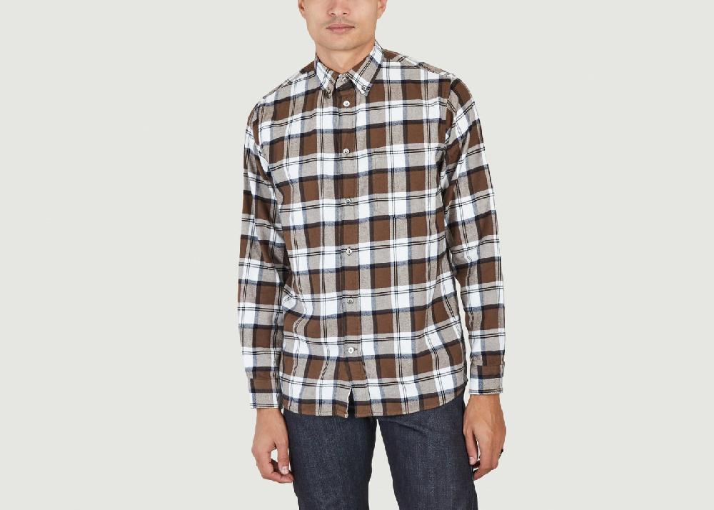 l'exception Chemise Anton en flanelle brossée à carreaux Multicolore Norse Projects