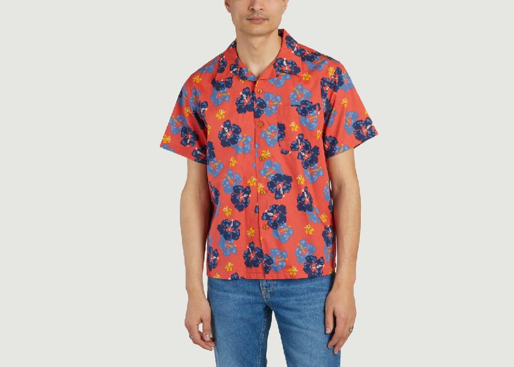 L'exception Chemise Arthur Flower Hawaï Rouge Nudie Jeans