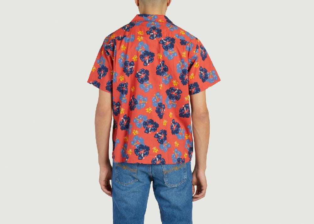 L'exception Chemise Arthur Flower Hawaï Rouge Nudie Jeans