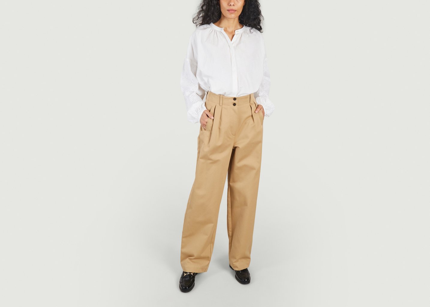 L'exception Chemise Avec Broderie Anglaise Ava Blanc Skall Studio