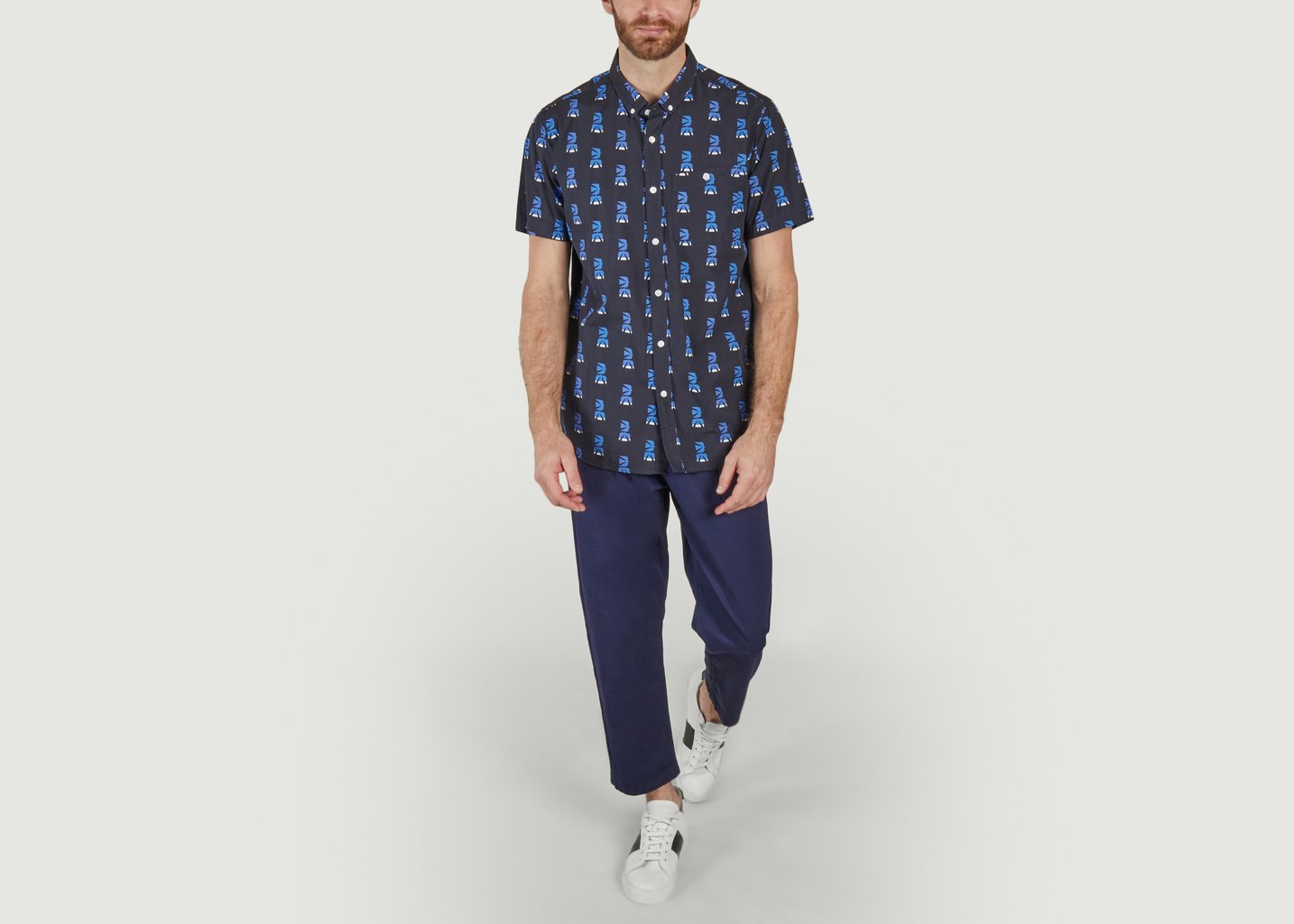 L'exception Chemise Bird Family Bleu Marine Bask In The Sun