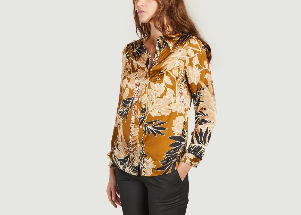 L'exception Chemise Caramel Multicolore La Petite Française