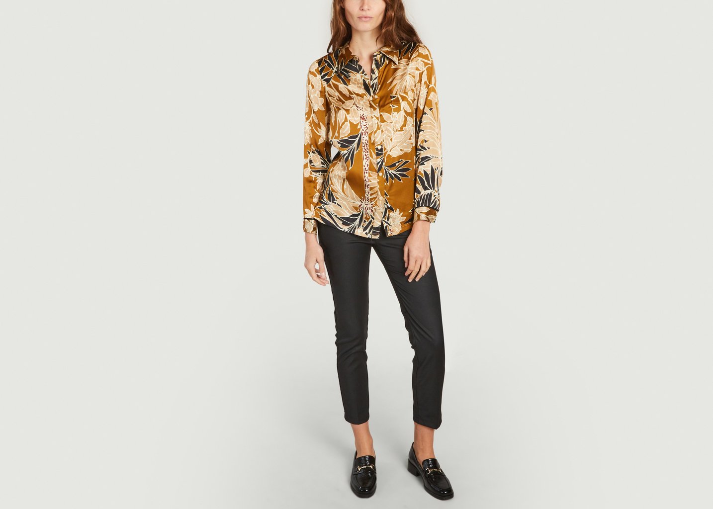 L'exception Chemise Caramel Multicolore La Petite Française