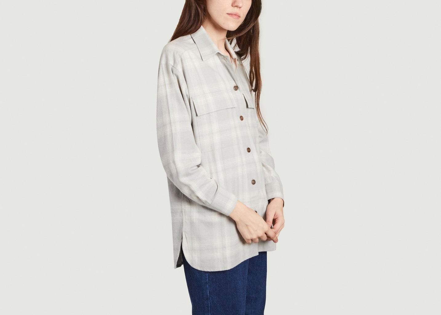 L'exception Chemise Carina Checked Gris People Tree