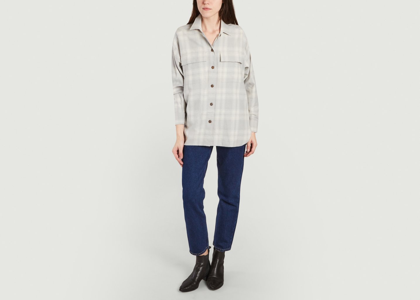 L'exception Chemise Carina Checked Gris People Tree