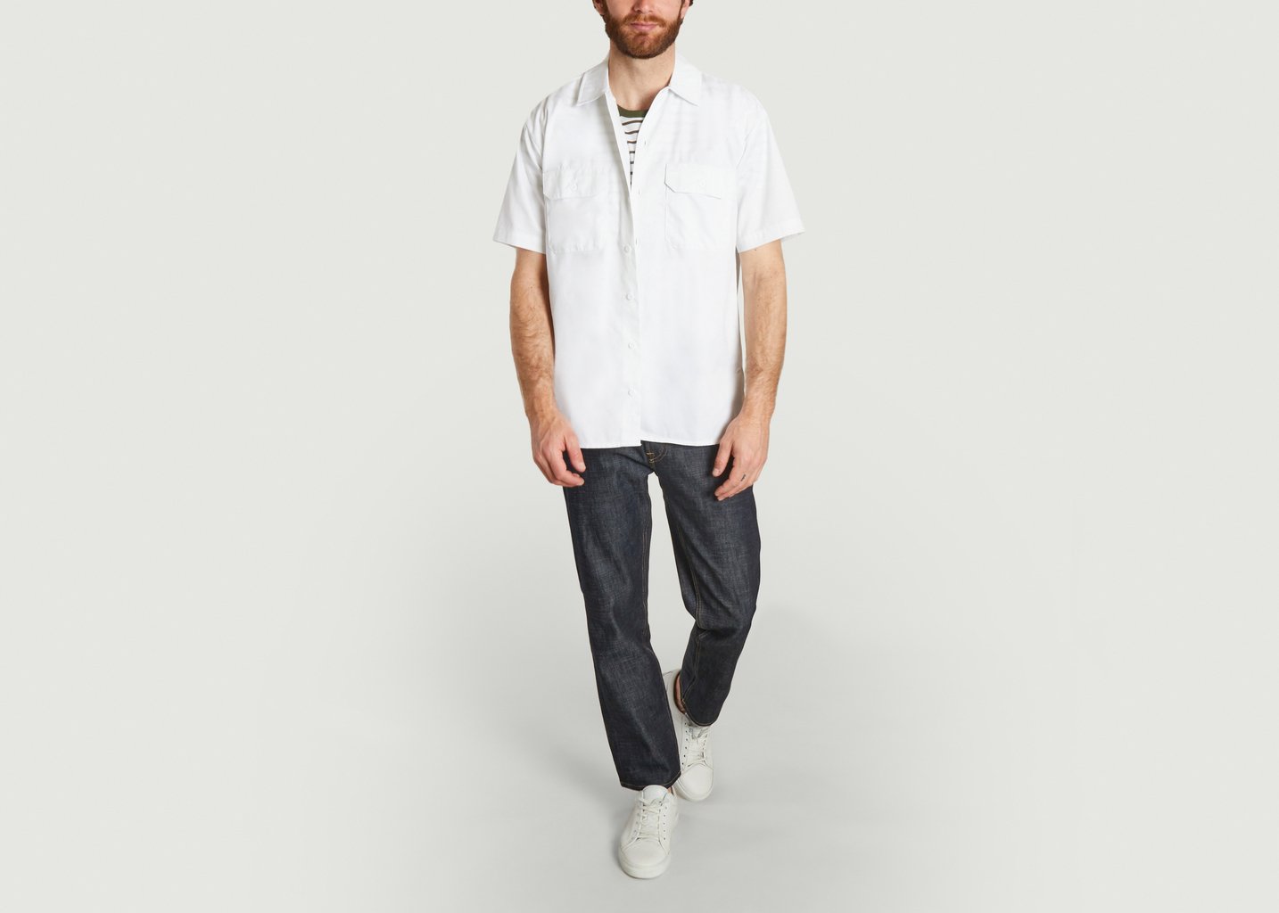 L'exception Chemise De Travail à Manches Courtes Blanc Dickies