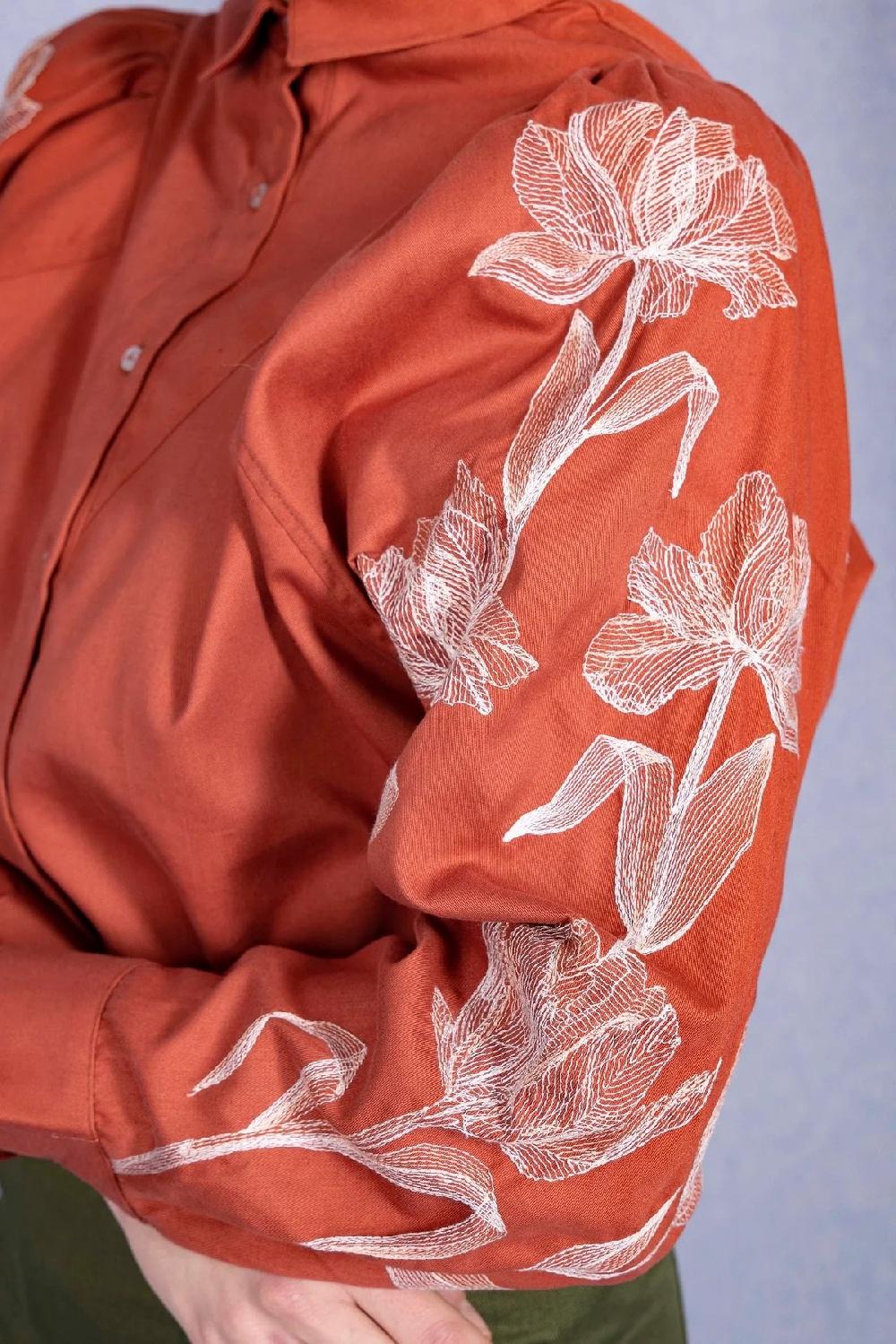 L'exception Chemise Donata Flores Corail Misericordia