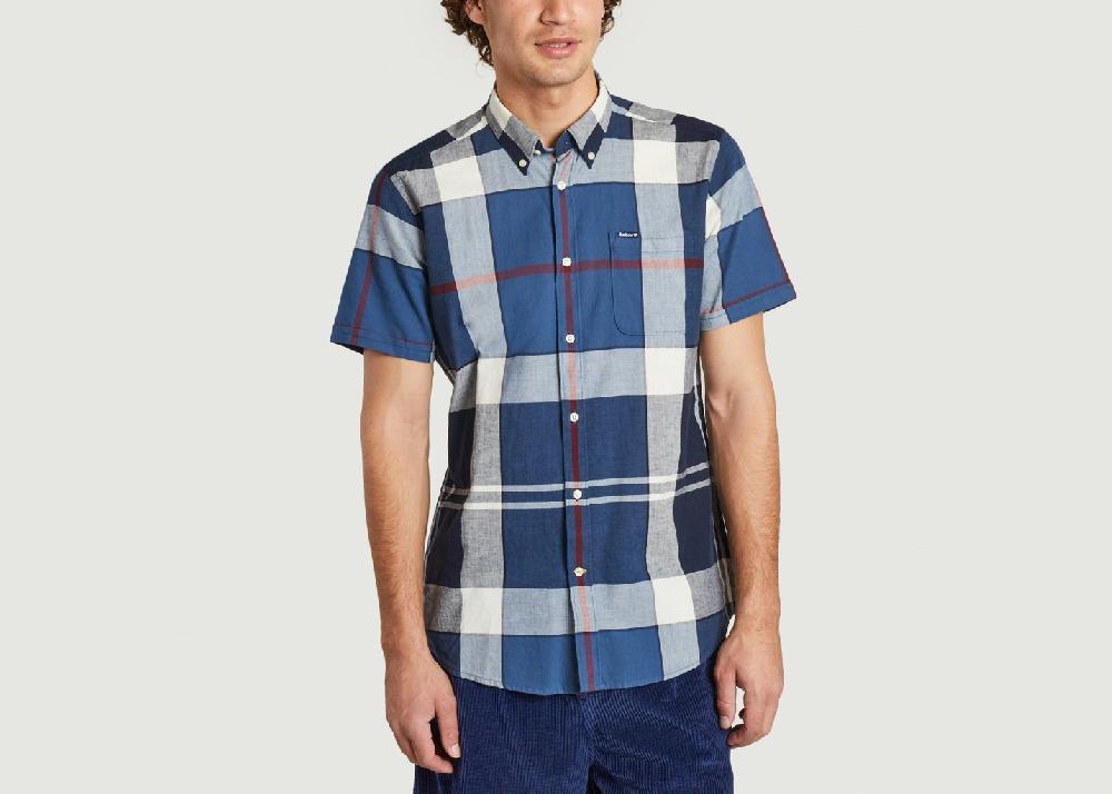 l'exception Chemise douglas tailored Bleu Marine Barbour