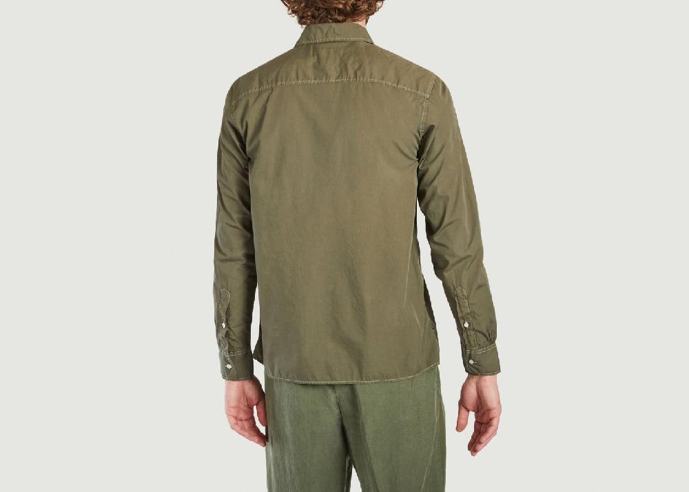 L'exception Chemise Droite En Coton Esteban Khaki Officine Générale