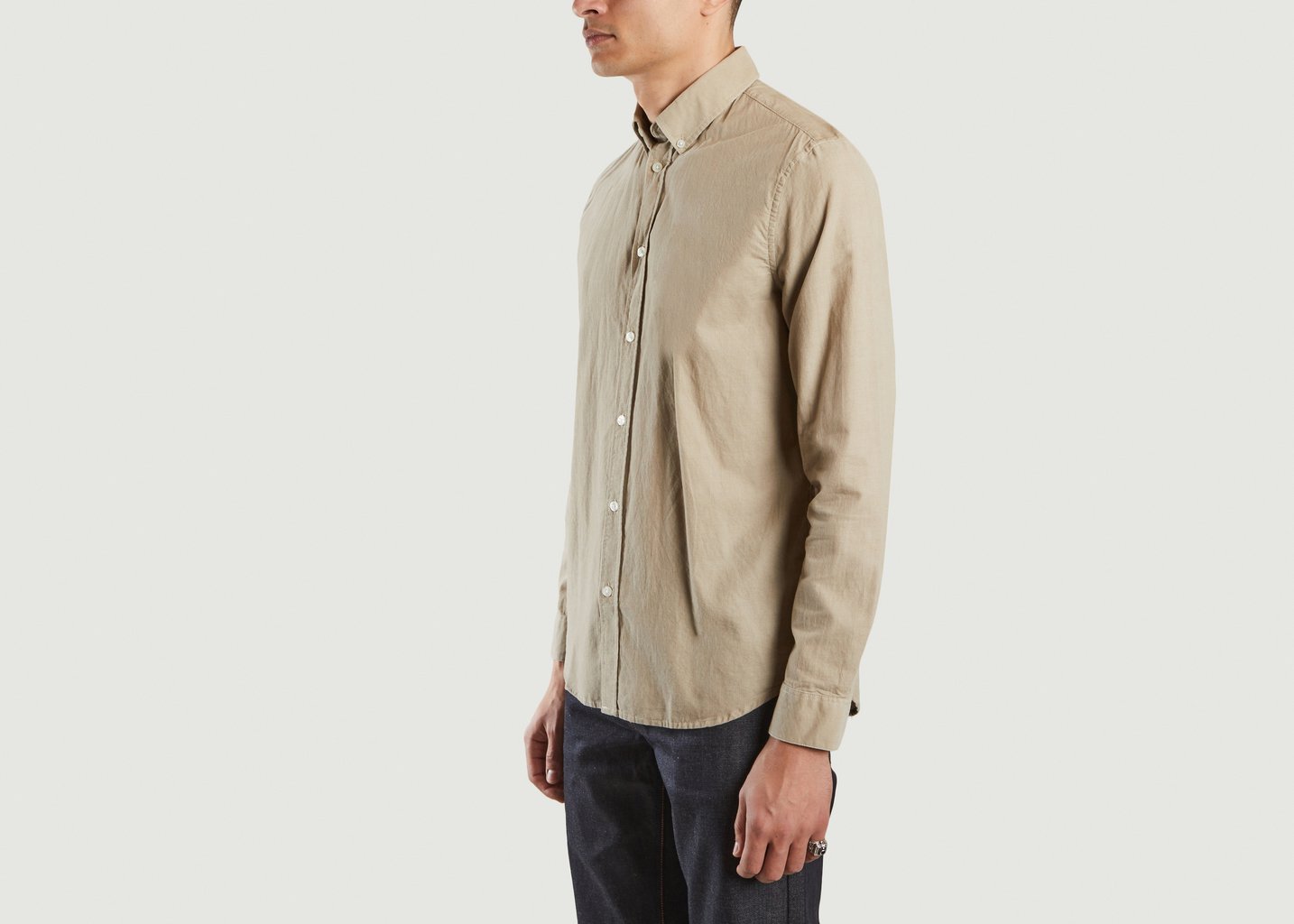 L'exception Chemise Droite En Coton Liam BX Beige Samsoe & Samsoe