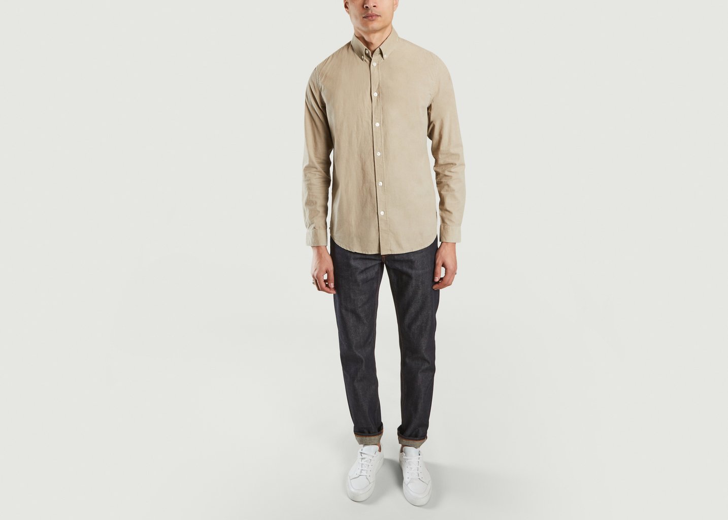 L'exception Chemise Droite En Coton Liam BX Beige Samsoe & Samsoe