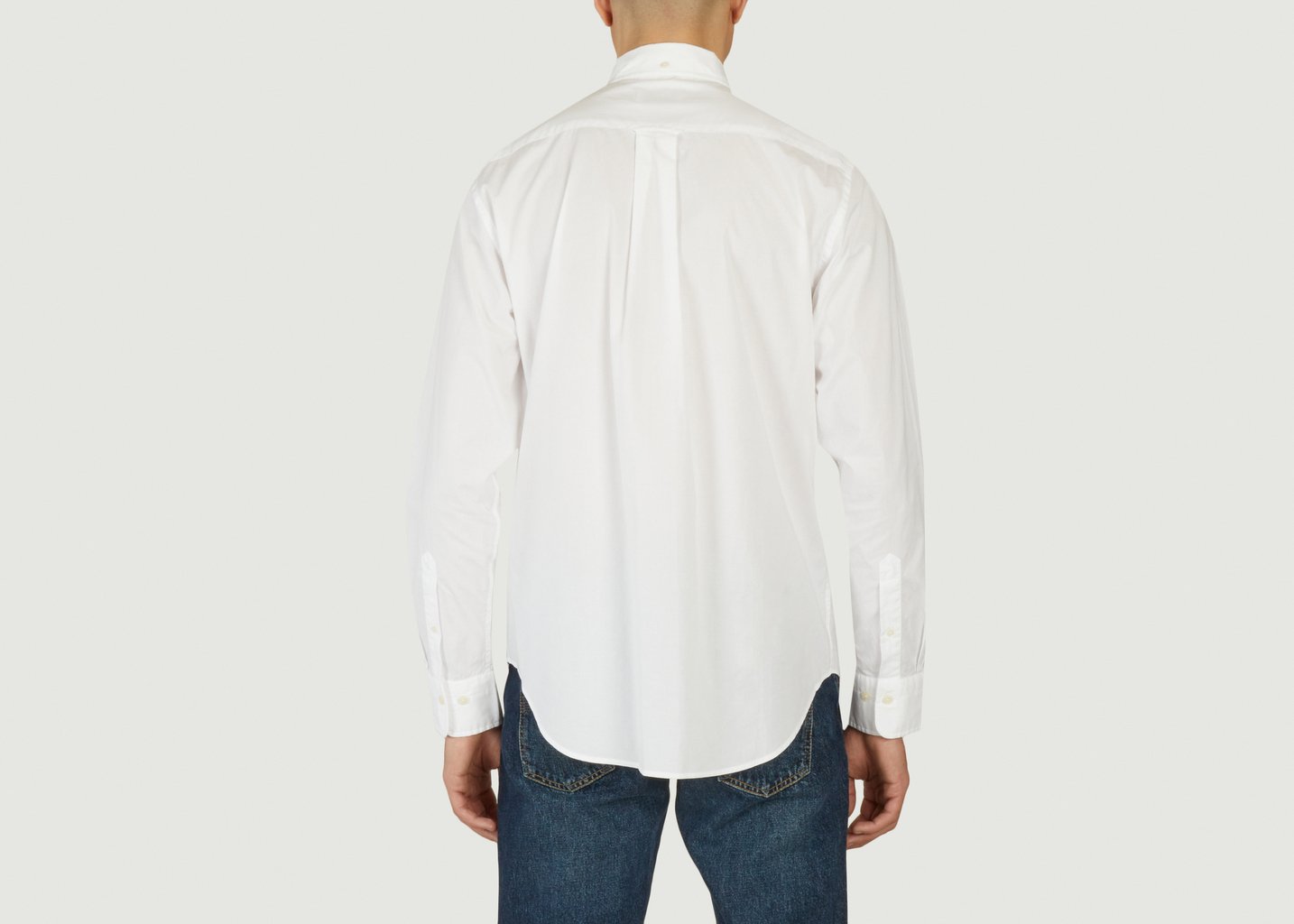 L'exception Chemise Droite En Popeline De Coton Blanc Gant