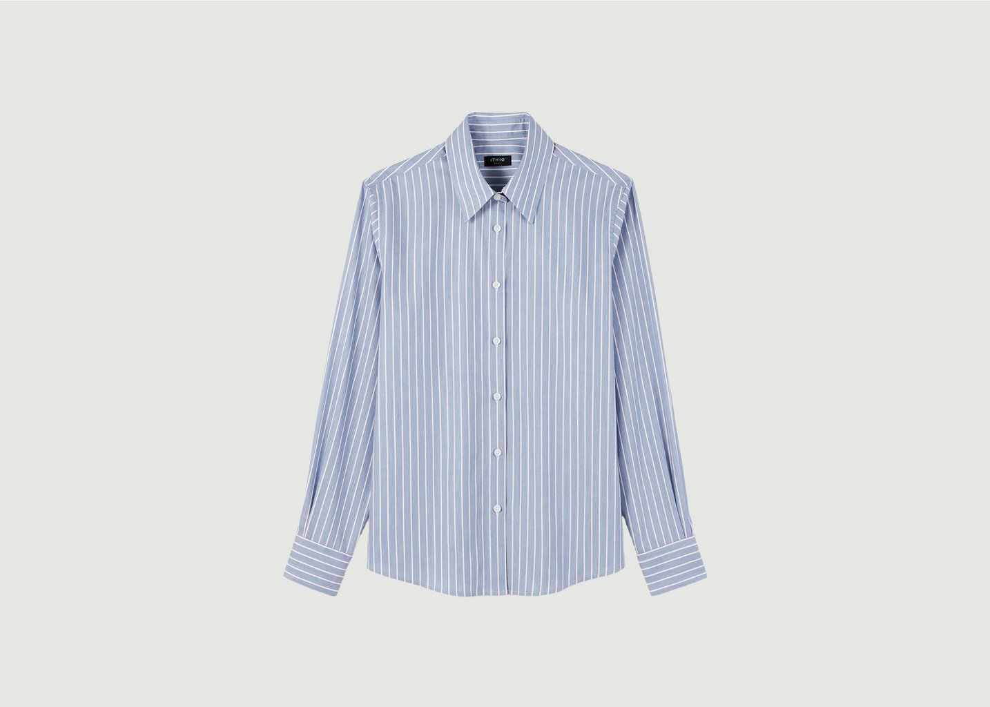 l'exception Chemise droite rayée Hudson Bleu Clair 17H10